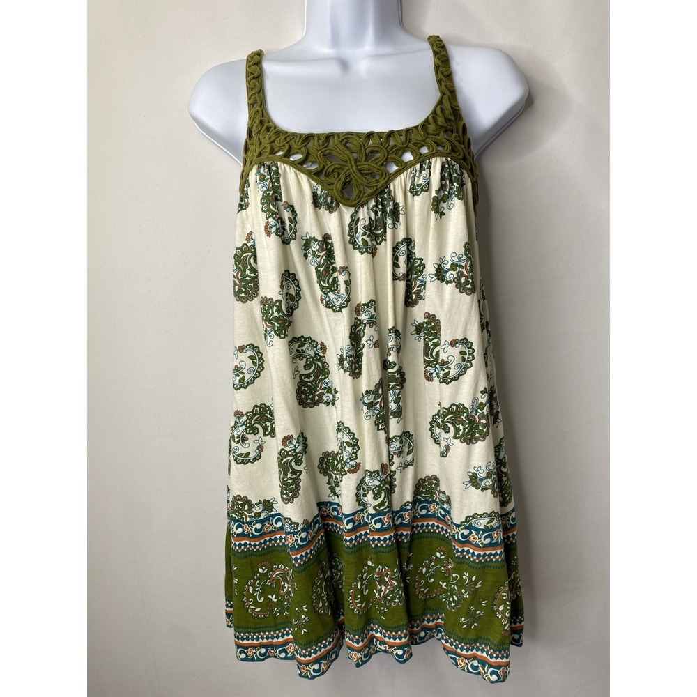 Debbie Miller For Rigo Womens Babydoll Tank Top Size Small Bohemian Festival Y2K